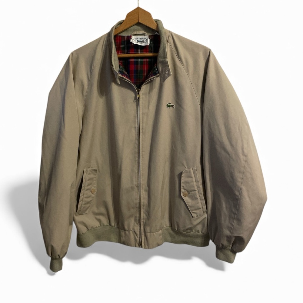 F1- Vintage Lacoste Men's Large Tan Lightweight Jacket